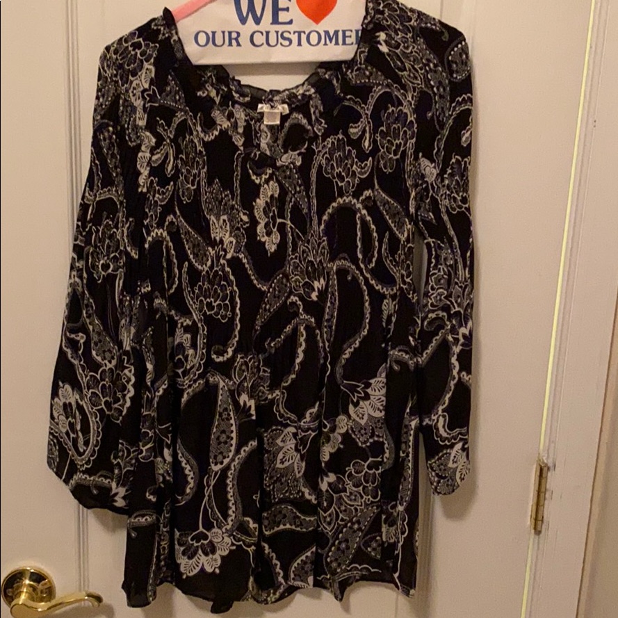 Babydoll Top With Wide Sleeves